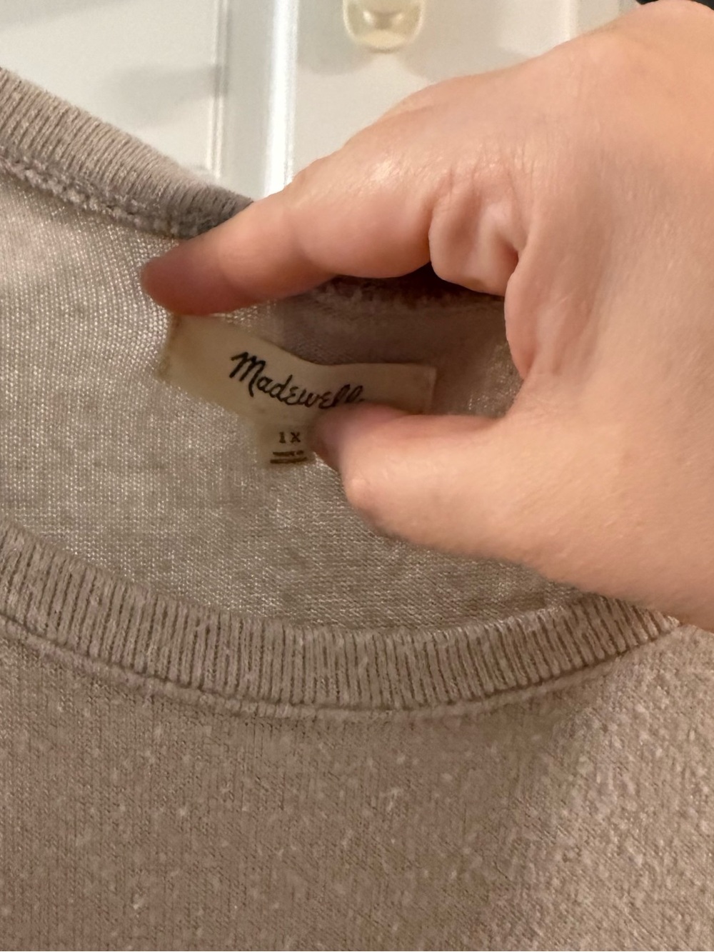 Madewell Short-Sleeve Crew Tee in Light Taupe - Picture 2 of 2